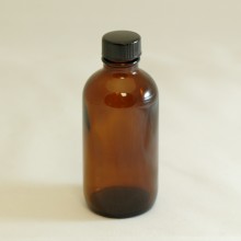 Bottle 100 ml Glass Amber 24mm with Black Sealing Cap